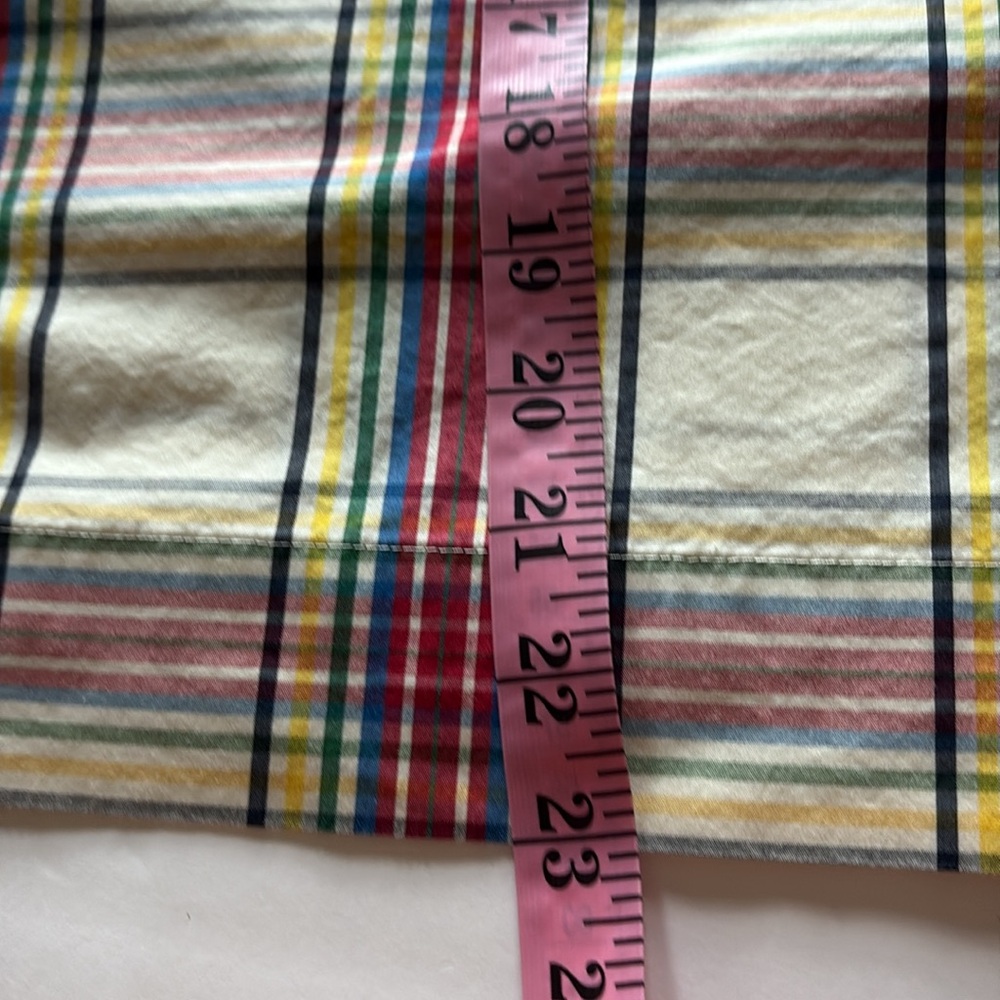 Talbots Tartan Plaid Top with Ruffle Neckline & Flutter 3/4 Sleeves Size Medium - Picture 11 of 11